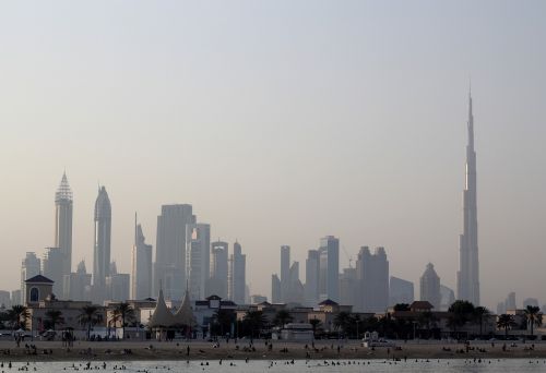 Dubai, Uae, Burj Khalifa, Pastatas, Dangoraižis, Architektūra, Viduryje, Rytus, Orientyras, Kelionė, Viešbutis, Miesto Panorama