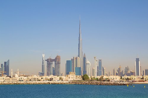 Dubajus,  Skyline,  Dangoraižis,  Kontūrai Dubai,  Architektūra,  Miestas,  Dangoraižiai,  Statyba,  Didelis Miestas,  Modernus Aukštybiniai Pastatai,  Marina,  Dubai City,  Modernus,  Jae,  Turizmas,  Vasara,  Šiltas,  Papludimys,  Saulė,  Pobūdį,  Šilumos,  Mėlyna,  Dangus