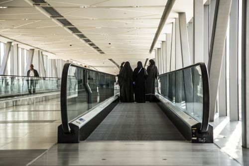 Dubai, Moterys, Arabai, Eskalatorius, Perspektyva