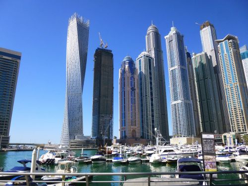 Dubai, Dubai Marina, Marina, Dangoraižiai, Dangoraižis, Pastatas, Architektūra, Miestas, Modernus Aukštybinis Pastatas