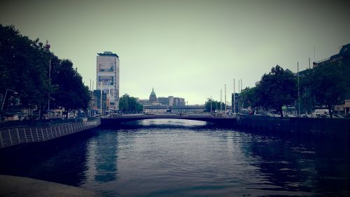 Dublin, Upė, Architektūra, Fotografija, Architektūra, Lauke, Orientyras, Pastatas, Kultūra
