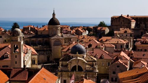 Dubrovnik, Stogai, Miestas, Vasara, Saulėtas, Kelionė, Atostogos, Jūra, Vasaros Atostogos, Mėlynas