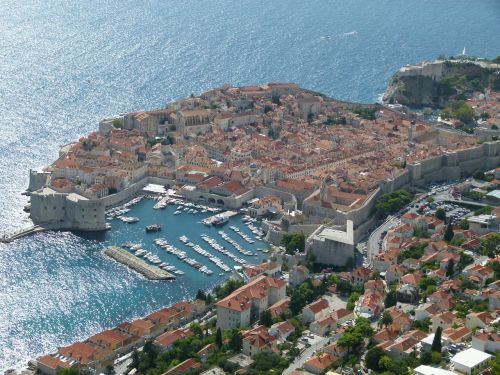 Dubrovnik, Kroatija, Dalmatija, Senamiestis, Adrijos Jūra, Istoriškai, Jūra, Stogai, Miesto Siena