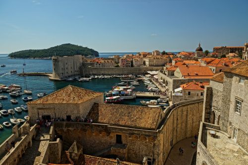 Dubrovnik, Sienos, Miestas, Senas, Kroatija, Kelionė, Senamiestis, Atostogos, Paminklas, Sienos