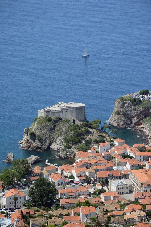 Dubrovnik, Bokštas, Senamiestis, Lovrijenac, Architektūra, Viduržemio Jūros, Kroatija, Ragusa, Vasara, Turizmas, Kelionė