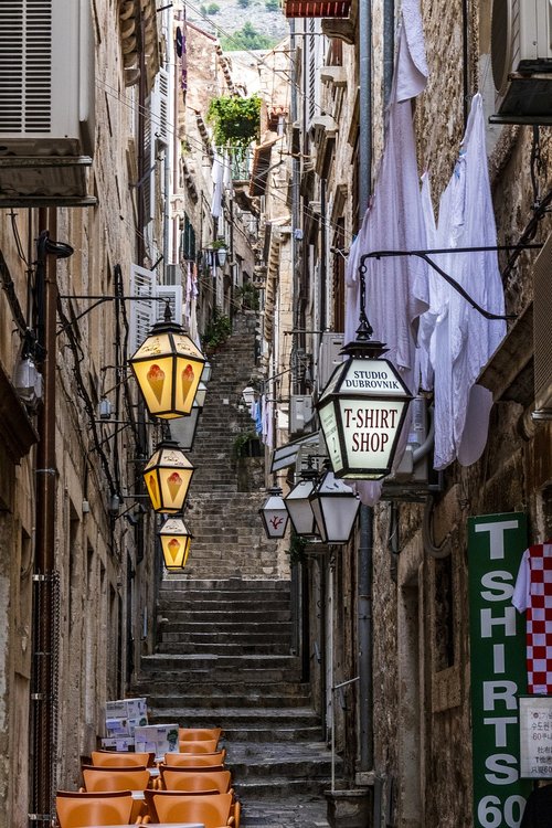 Dubrovnik,  Kroatija,  Miestas,  Gatvė