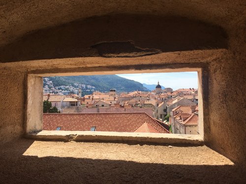 Dubrovnik,  Miestas,  Sienelę,  Langas