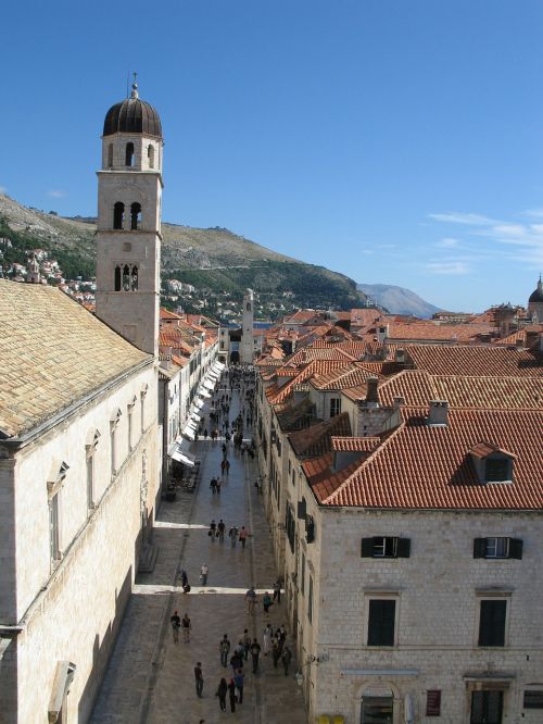 Dubrovnik, Gatvė, Paminklai, Kroatija, Senamiestis, Bokštas