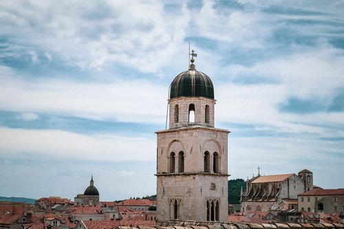 Dubrovnik Old Town,  Architektūra,  Bažnyčia,  Dangus,  Kelionė,  Religija,  Metai,  Bokštas