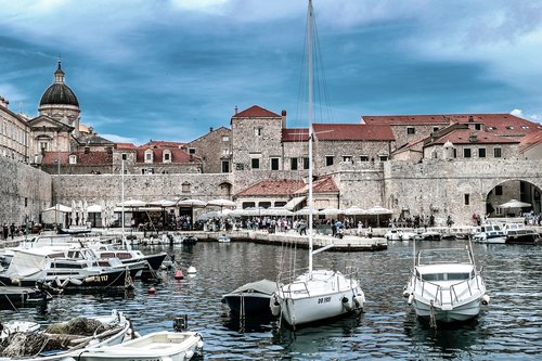 Dubrovnik Old Town Kroatija Vandenį,  Architektūra,  Kelionė,  Miestas,  Miestas,  Panoraminis,  Jūra