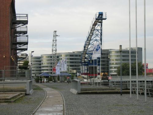 Duisburgas, Vidinis Uostas, Uostas, Pastatas, Architektūra, Kranas