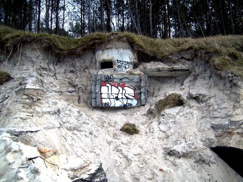 Kopos, Kraštovaizdis, Bunkeris, Senas, Graffity, Baltijos Jūroje