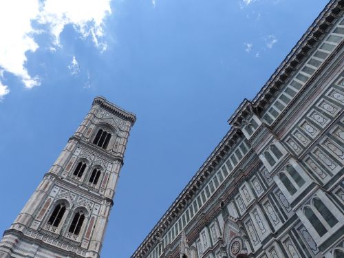 Duomo, Kampanelis, Italy, Toskana, Architektūra, Katedra, Florencija, Dangus, Religija, Kupolas