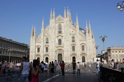 Duomo, Piazza, Milanas, Centras, Katedra, Paminklas, Madonnina, Kultūra, Architektūra, Piazza Duomo, Italy, Darbai