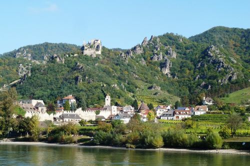 Dürnstein, Danube, Sugadinti, Wachau, Burgūrijos, Kraštovaizdis