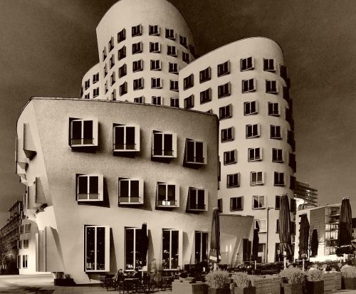 Diuseldorfas, Žiniasklaidos Uostas, Gehry Pastatai, Meno Labiausiai Statyba, Architektūra
