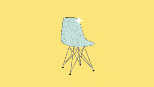 Kėdė, Dizainas, Modelis, Geltona, 1960, 60-Tieji Metai, Baldai, Nemokama Vektorinė Grafika