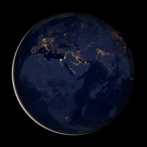 Žemė, Afrika, Gaublys, Miestai, Žibintai, Erdvė, Naktis, Palydovas, Planeta, Dangus, Miestas, Orb, Pasaulis, Palydovinis Vaizdas