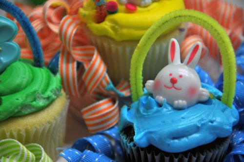 Cupcake,  Iš Arti,  Uždaryti & Nbsp,  Mėlynas,  Krepšelis,  Zuikis,  Velykos,  Velykų & Nbsp,  Zuikis,  Desertas,  Maistas,  Velykų Bunny Tortas # 3