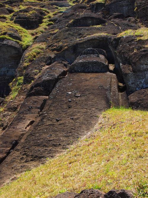 Velykų Sala, Moai, Didelis, Akmens Statulos
