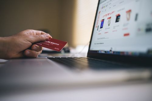 E-Commerce, Apsipirkimas, Kredito Kortelė, Mokėjimas, Pinigai, Nešiojamas Kompiuteris, Kompiuteris