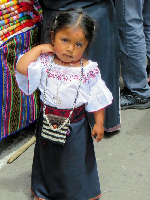 Ecuador, Vaikas, Valstietis, Etninis, Kostiumas, Tradicinis