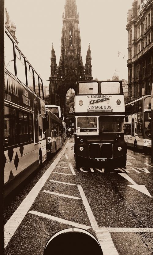 Edinburgas, Škotija, Istoriškai, Autobusas, Retro