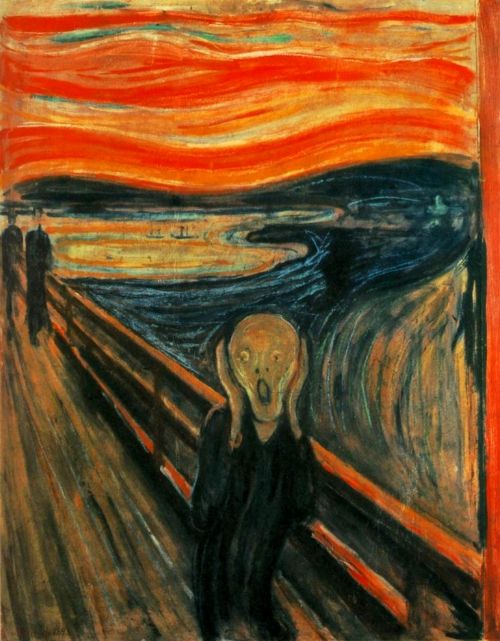 Edvard Munch, Šaukti, Dažymas, Teroras, Košmaras, Sirrealizmas, Baimė, Baimė, Kankinimas