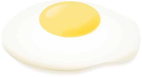 Kiaušinis, Kiaušinienė, Kiaušinis Saulėtas Puse Į Viršų, Kiaušinis Saulėtas, Maistas, Kiaušinio Trynys, Trykas, Nemokama Vektorinė Grafika