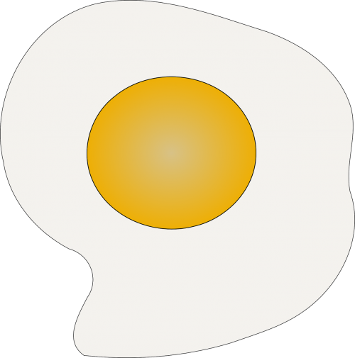 Kiaušinis, Sumuštas, Geltona, Balta, Trykas, Maistas, Nemokama Vektorinė Grafika