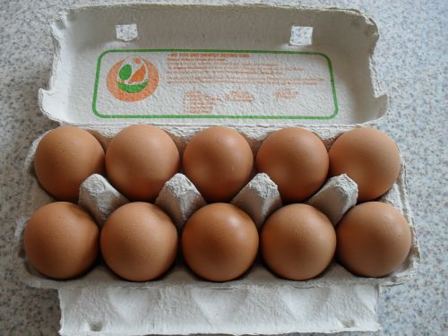 Kiaušinis, Kiaušinių Dėžutė, Baltymas, Baltymai, Vištienos Kiaušiniai, Ruda, Ekologiški Kiaušiniai