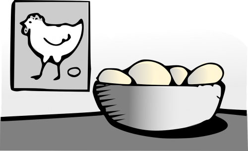 Kiaušiniai, Maistas, Vištiena, Višta, Pusryčiai, Baltymas, Nemokama Vektorinė Grafika