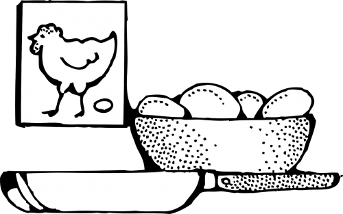 Kiaušiniai, Vištiena, Naminiai Paukščiai, Baltymas, Pan, Nemokama Vektorinė Grafika