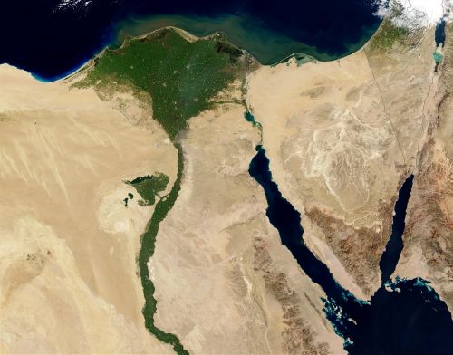 Egiptas, Nile, Oro Vaizdas, Žemė, Žemėlapis, Atlasas