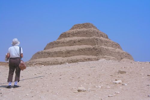Egiptas, Saqqara, Džiunglės Piramidė, Faraonas, Senovės, Anksti, Mėlynas Dangus, Dykuma, Antomasako, Laiptai, Kelionė, Tyrinėjimas, Libia Desert