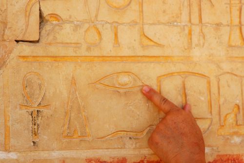 Egiptas, Senovės, Archeologija, Luxor, Hatshepsut, Karalienė, Šventykla, Paminklas, Istorinis, Skulptūra, Hieroglifas, Akys