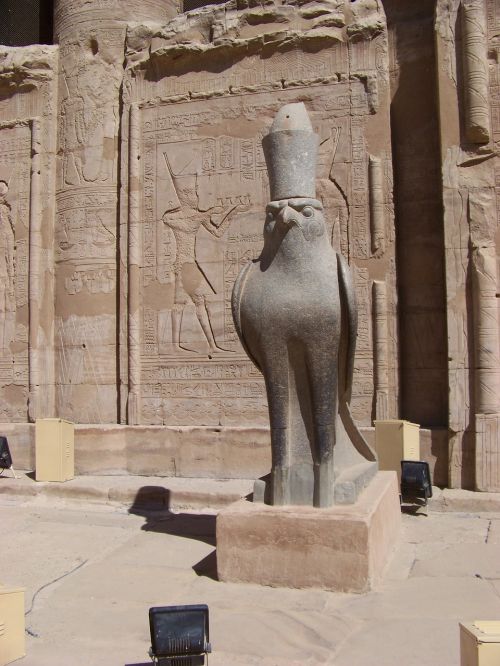 Egiptas, Luxor, Paukštis, Dievas, Horas