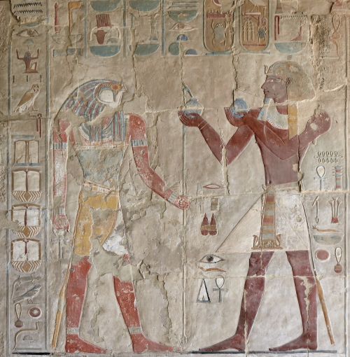 Egiptas, Luxor, Hatshepsuto Meno Mortuario Šventykla, Palengvėjimas, Žmogus, Dažymas, Rankraštis, Religija