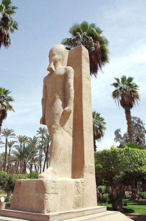 Egiptas,  Memphis,  Ramses,  Faraonas,  Skulptūra,  Statula,  Palmių,  Senovinis,  Istorija,  Kelionė