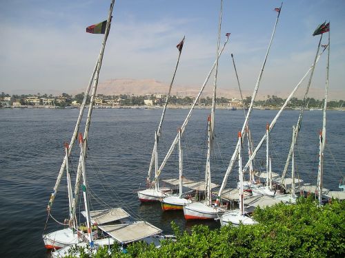 Egiptas, Nile, Felucca, Valtys, Luxor