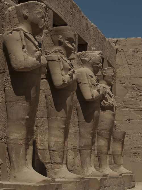 Egiptas,  2007,  Luxor,  Statula,  Nile,  Senovės,  Egipto Statulos