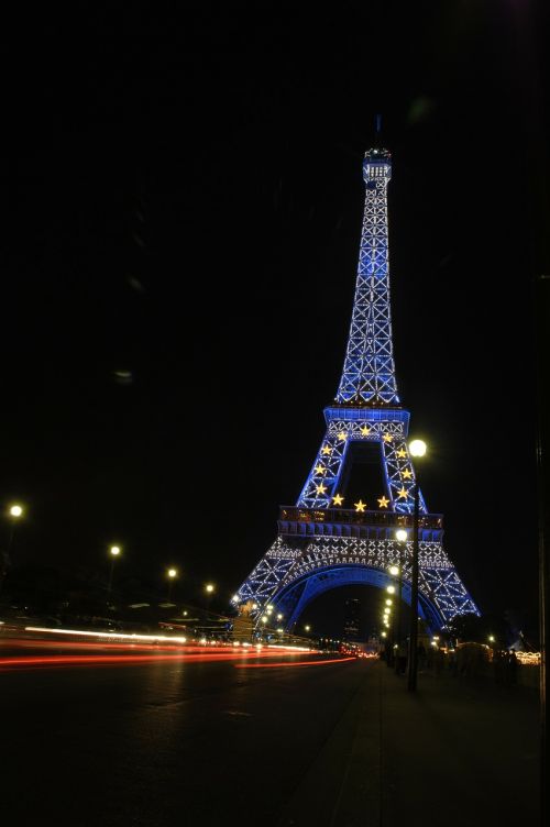 Eifelio Bokštas, Paris, Naktinis Kulka, Naktis, Eifelis, Bokštas, Architektūra