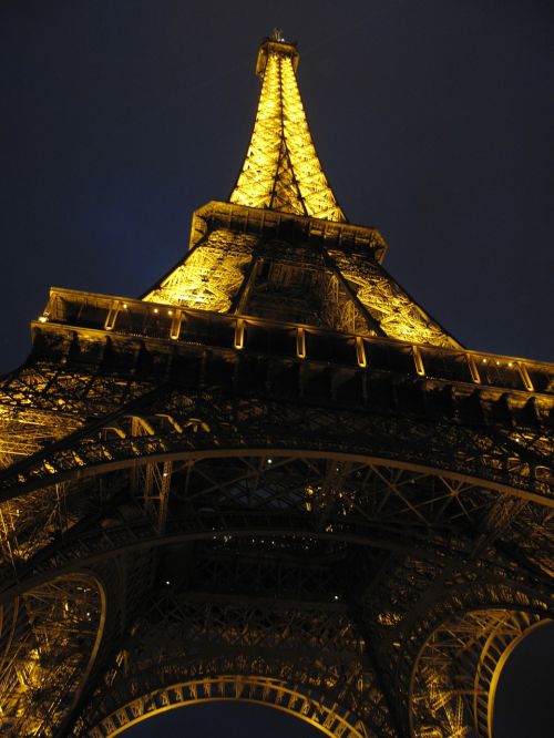 Eifelio Bokštas, Naktis, Šviesa, Lempos, Apšvietimas, Aukštas, France, Paris