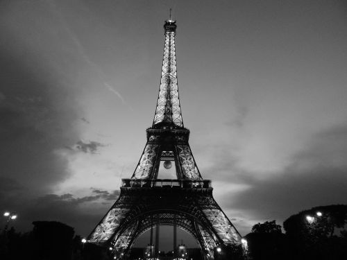 Eifelio Bokštas, Paris, Miestas, France, Juoda Ir Balta, Bokštas, Statyba, Architektūra