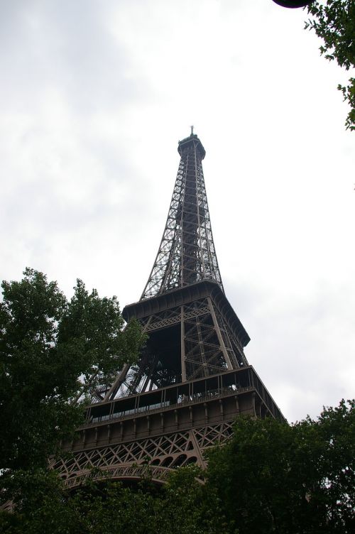 Eifelio Bokštas,  Paris,  Debesuota,  France,  Architektūra,  Dangus,  Orientyras,  Vaizdingas
