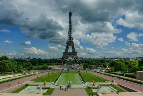 Eifelio Bokštas, France, Paris, Dangus, Architektūra, Pasaulio Mugė, Orientyras, Lankytinos Vietos