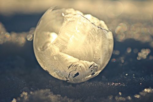 Eiskristalio, Muilo Burbulas, Šalnos Lizdas, Šaltis, Sniegas, Žiema, Sušaldyta, Šaltas, Užšalęs Burbulas