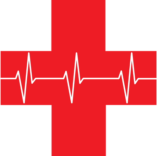 Ekg,  Raudonasis Kryžius,  Pirmoji Pagalba,  Sveikata,  Širdies Ritmas,  Piktogramą,  Medicinos,  Medicina,  Nemokama Vektorinė Grafika,  Nemokama Iliustracijos