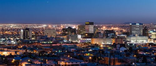 El Paso, Naktis, Miestas, Žibintai, Miestas Naktį, Naktinė Nuotrauka, Panorama