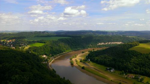 Elbe, Elbe Smiltainio Kalnai, Saksonija, Upės Kraštovaizdis, Königstein, Kraštovaizdis